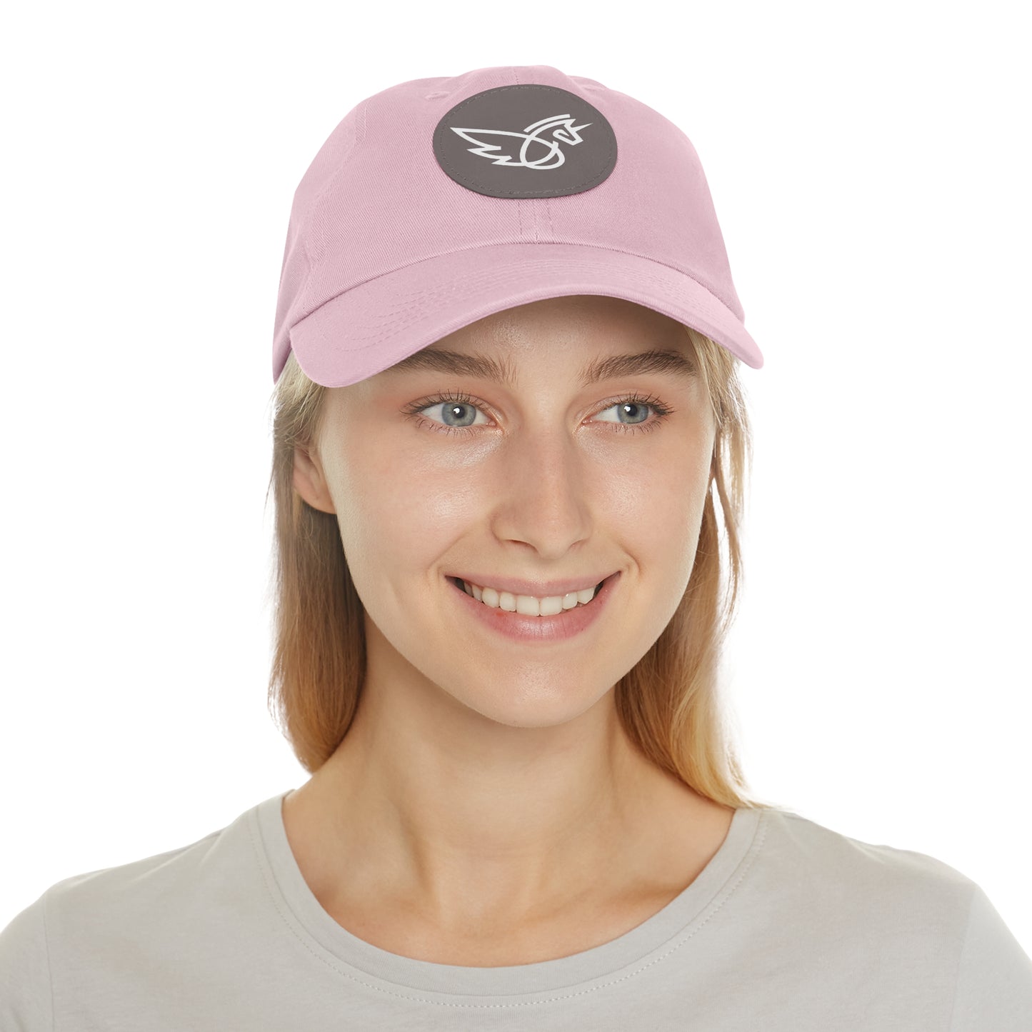 Women's Hat with Leather Logo Patch