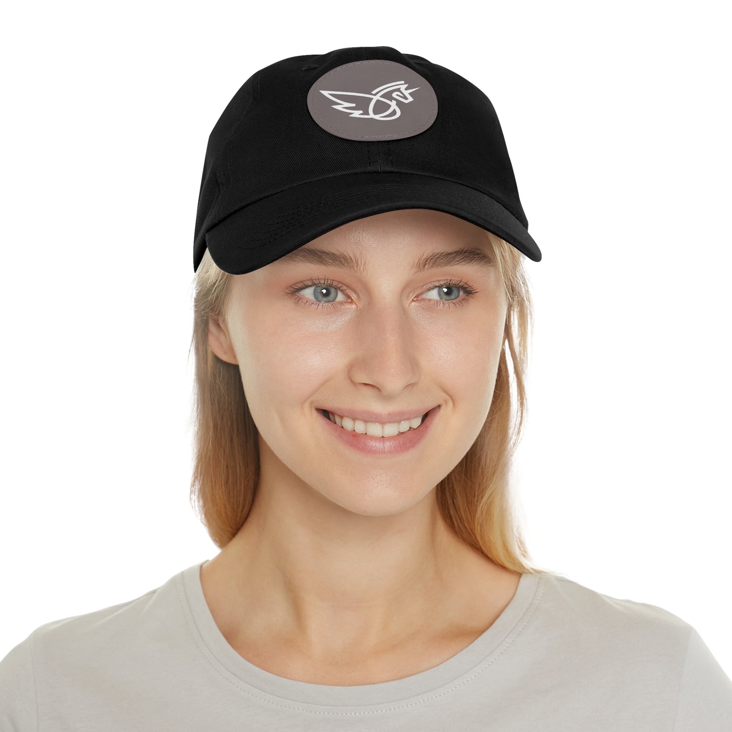 Women's Hat with Leather Logo Patch