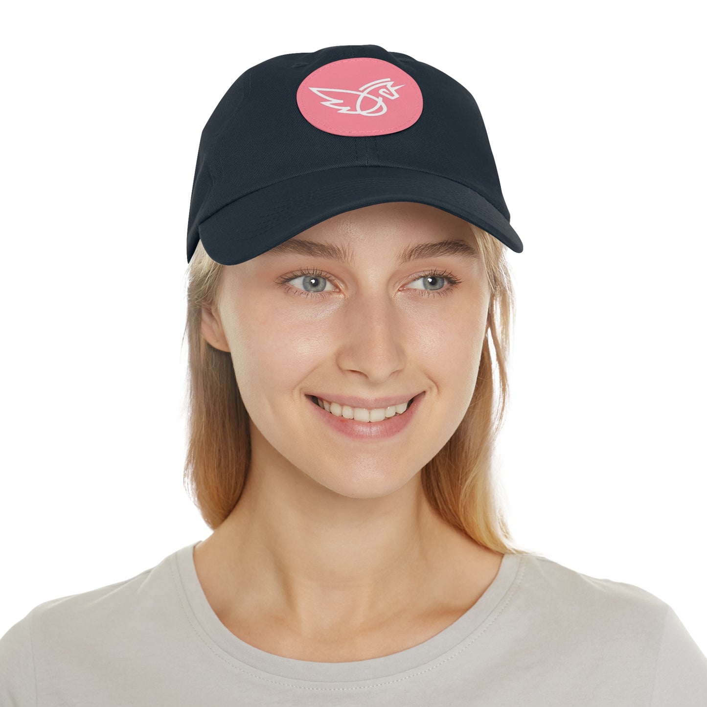 Women's Hat with Leather Logo Patch
