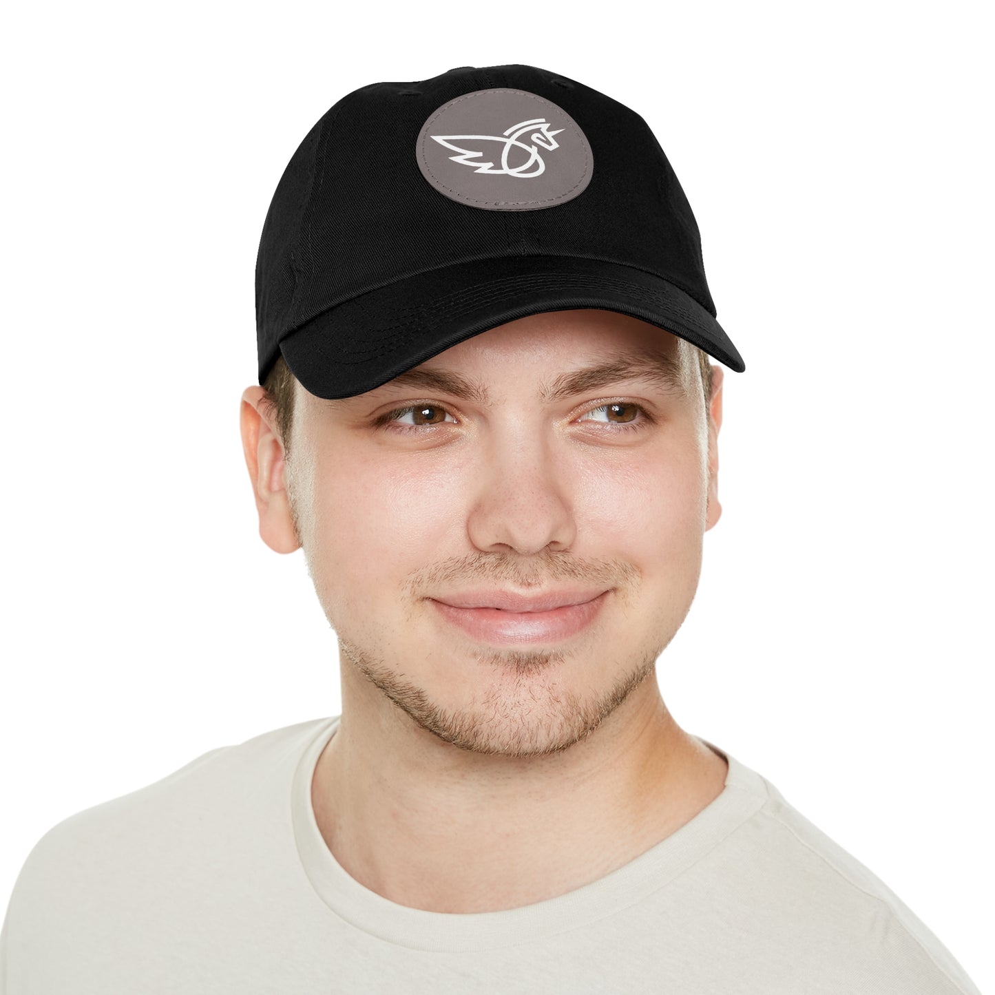 Women's Hat with Leather Logo Patch