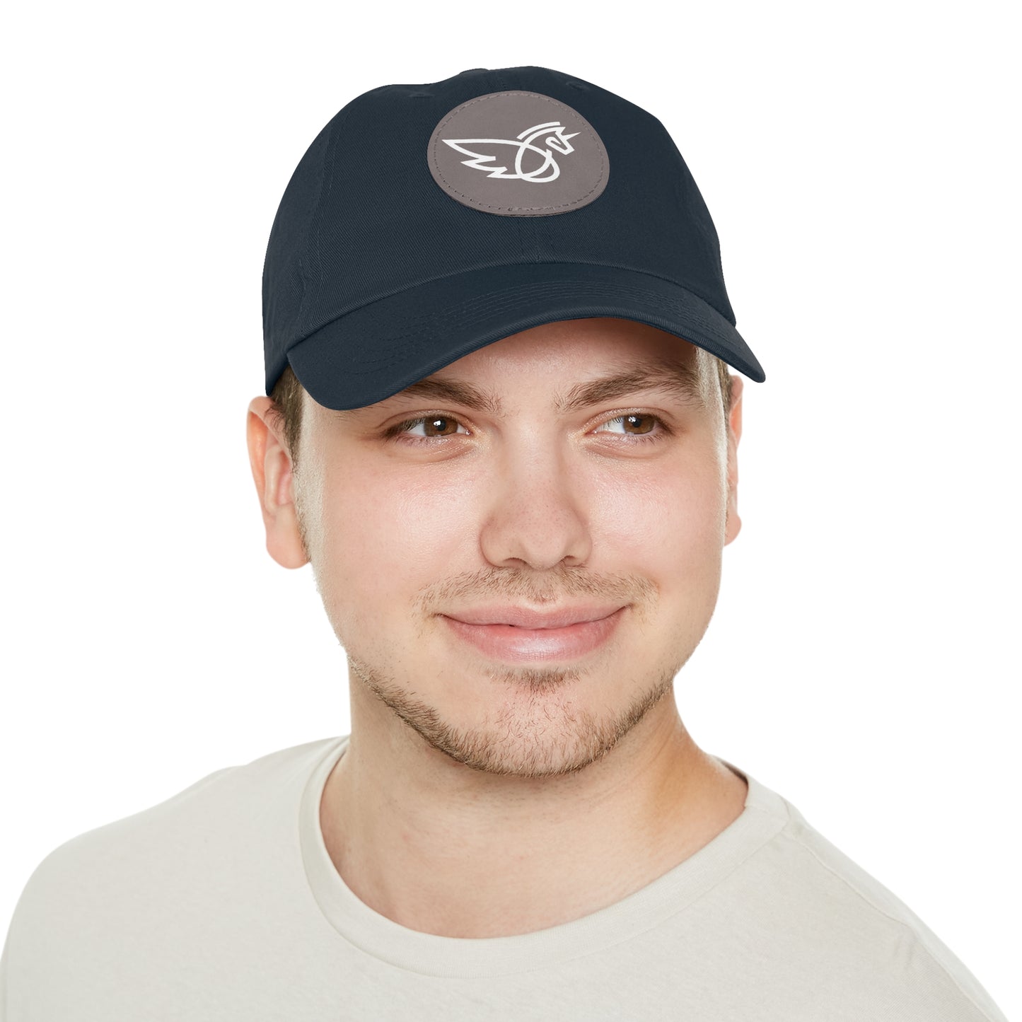 Women's Hat with Leather Logo Patch