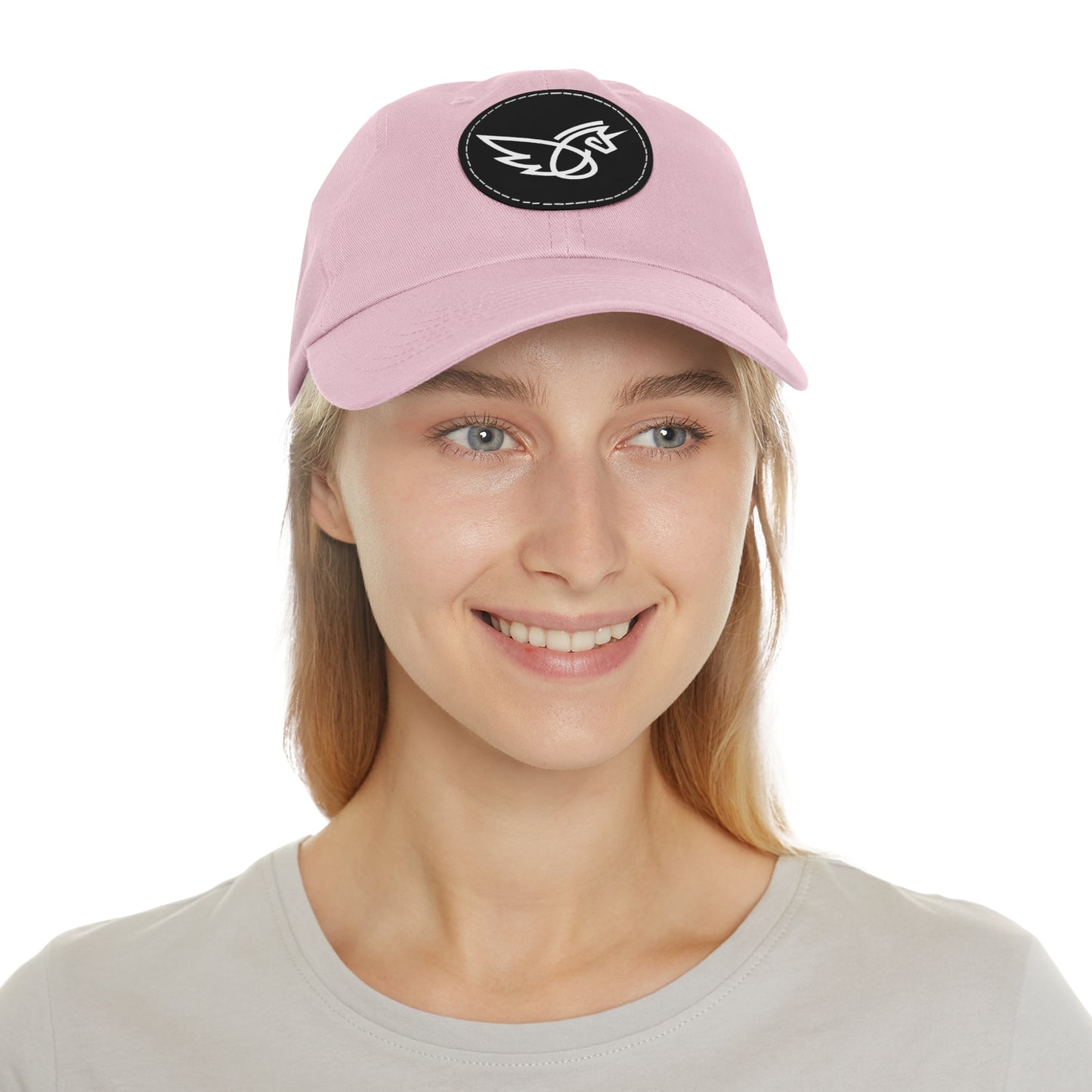 Women's Hat with Leather Logo Patch