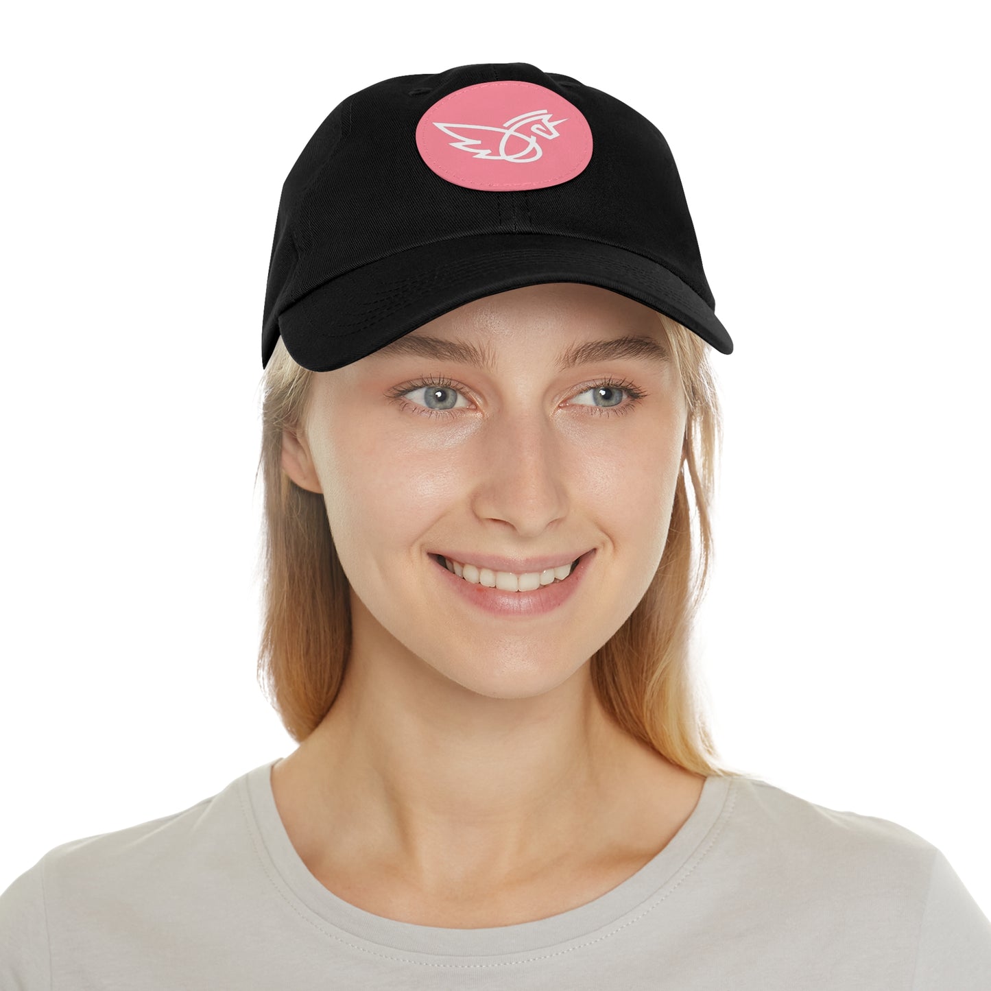 Women's Hat with Leather Logo Patch