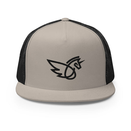 Flat Bill Logo Trucker Cap