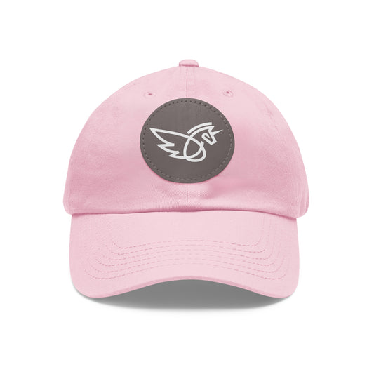 Women's Hat with Leather Logo Patch